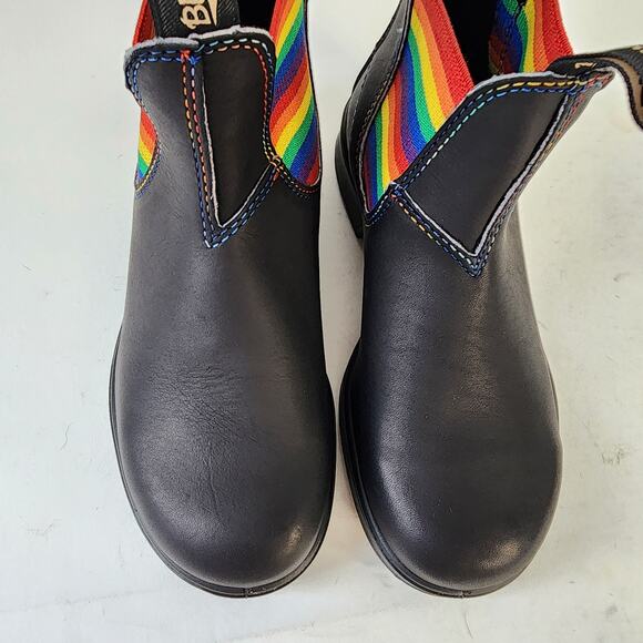 NEW Blundstone 2105 Rainbow Chelsea Boot Women's 6.5 Black Leather - Picture 5 of 8
